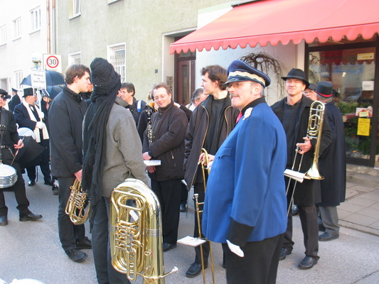 Aufstellung zum Faschingsaufzug