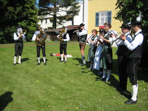 Bläser beim Gottesdienst