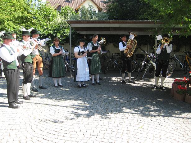 Bläser an der Martinssäule